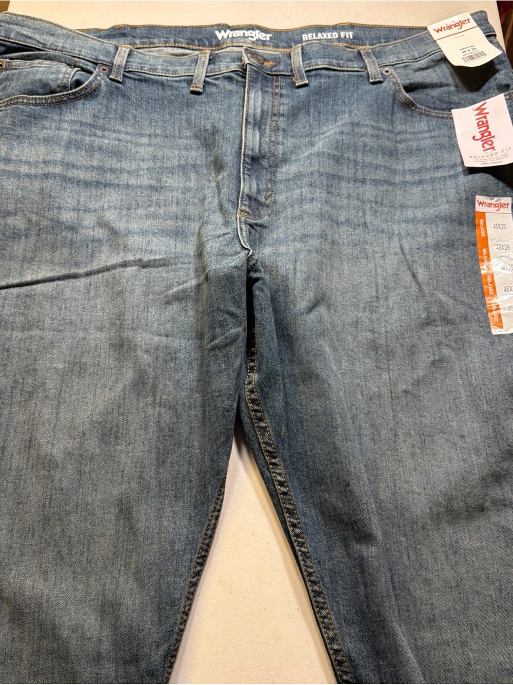 Wrangler Relaxed Fit Light Blue Denim Jeans